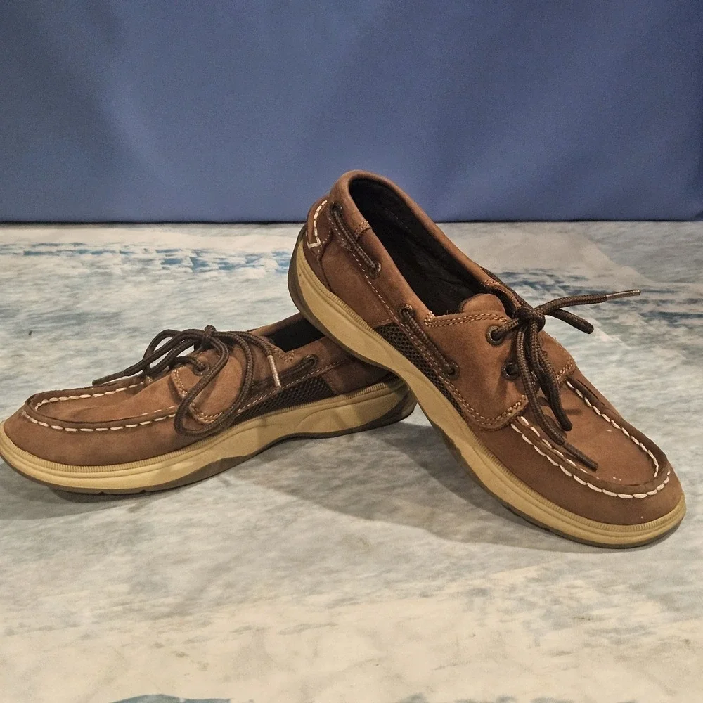 Sperry Top-Sider‎ Intrepid Brown Leather Boat Shoes Boys Size 3M
